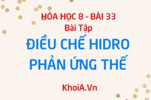 Bài tập về điều chế khí Hiđro và phản ứng thế: Giải bài tập 1, 2, 3, 4, 5 trang 117 SGK Hóa 8 bài 33